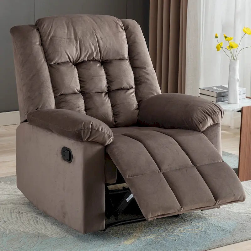 Classic Padded Manual Rocker Recliner Chair