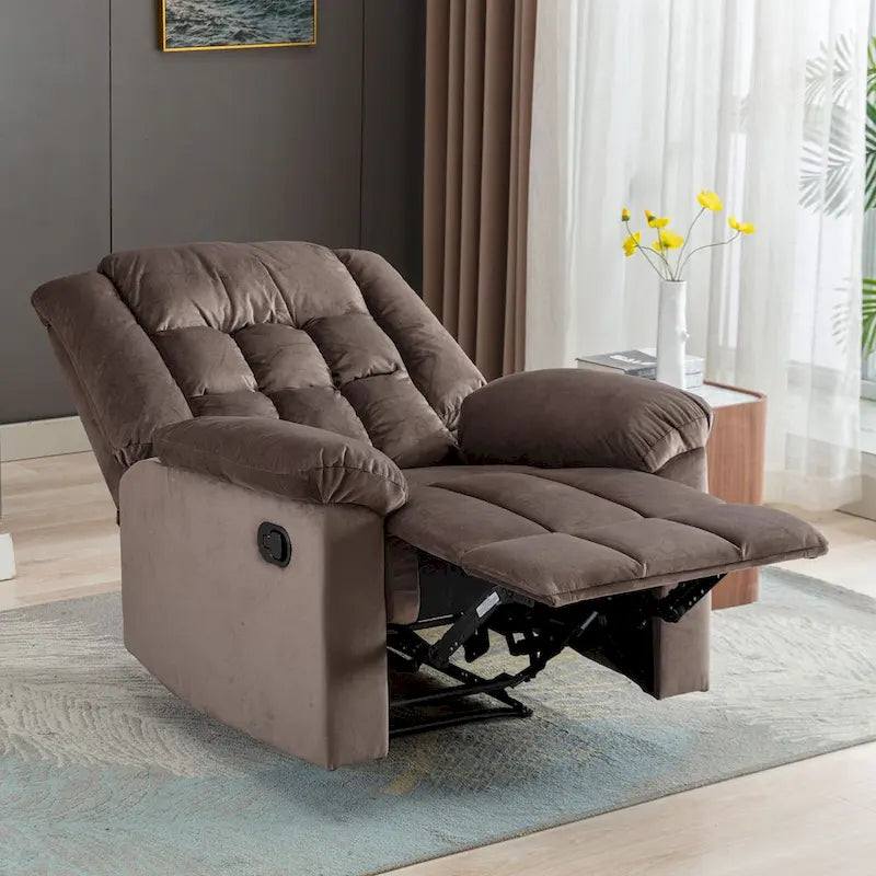 Classic Padded Manual Rocker Recliner Chair