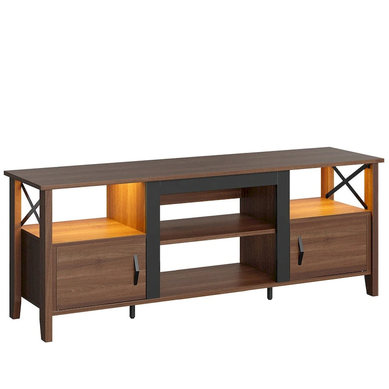 63" Farmhouse TV Stand with RGB LED Lights