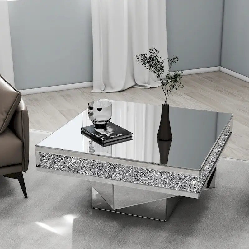Diamond Mirror Triple Coffee Table
