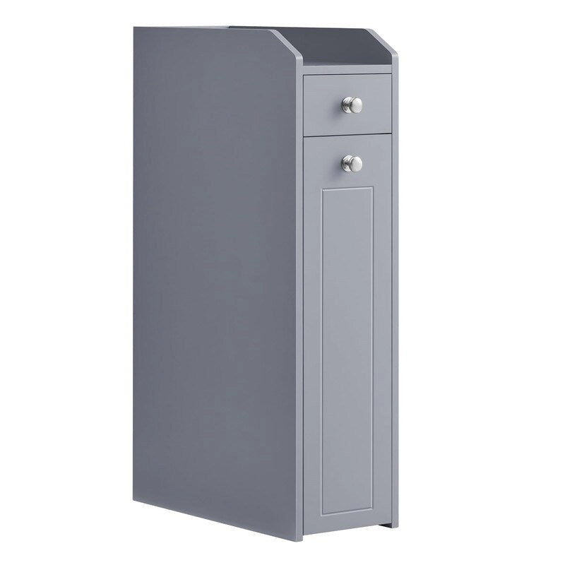 Slim Bathroom Storage Cabinet with Rolling Drawers