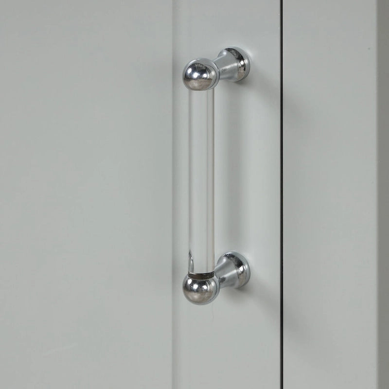 Tall Freestanding Bathroom Storage Cabinet with 2 Drawers & Adjustable Shelf