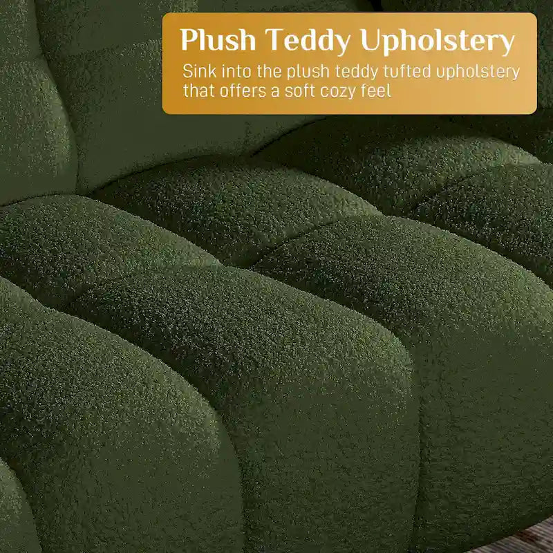 Boucle Cloud Sofa with Deep Seat & Tufted Cushions