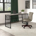 60" Industrial Writing Desk with Metal Frame