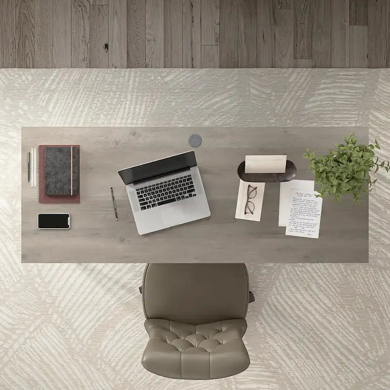 60" Industrial Writing Desk with Metal Frame
