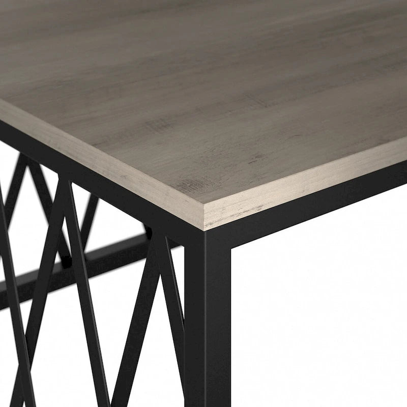 60" Industrial Writing Desk with Metal Frame