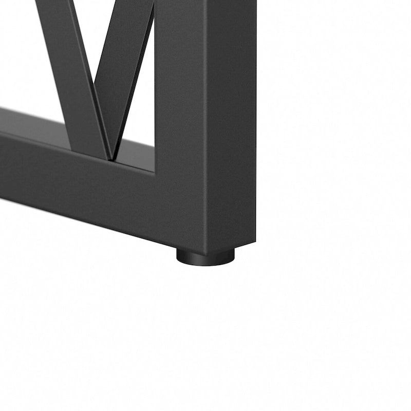60" Industrial Writing Desk with Metal Frame
